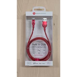 ADAM 亞果元素 PeAk III USB-AL對Lightning Cable 120B 金屬編織充電傳輸線