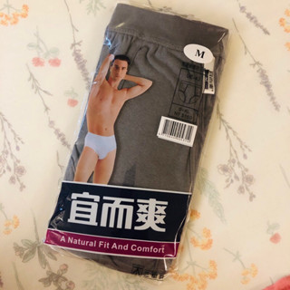 《QQ珊賣場》✨全新✨ 宜而爽 男性 三角褲 灰色 M號 三槍牌（男羅紋素色三角褲）