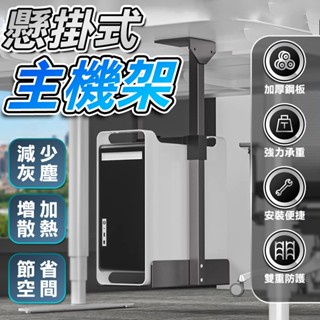 【臺灣現貨】主機吊架 機箱吊架 懸掛主機架 電腦桌 外掛主機 懸掛電腦機箱 主機架 增高架 宿舍 懸掛架 散熱 收納