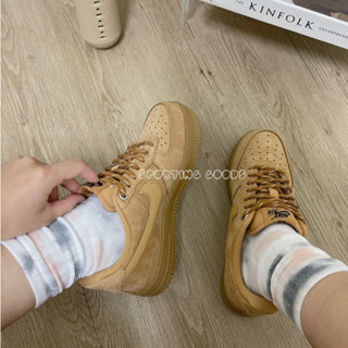 S.G NIKE AIR FORCE 1 LV8 FZ7372-200 絨面 經典 復古 卡其色 小麥色 女款 女鞋