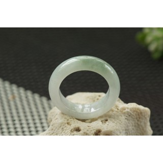 熱賣U116玉戒指❀ 16#翡翠玉A貨水潤飄花寬版玉戒圈指環戒子【緬甸玉翠軒】玉首飾品 男女款式