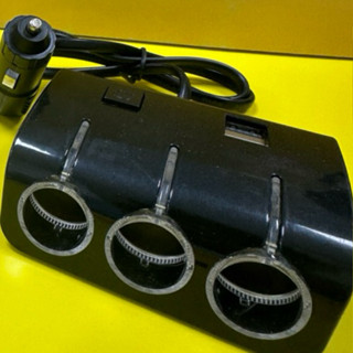 車充 點煙器三 3孔 12V 1分3 點煙孔 雙USB 1拖3 一分