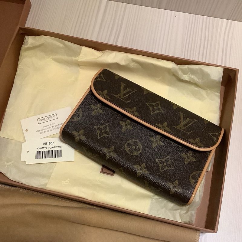 小資價入手🥹全新日本Louvis Vuitton M51855經典LV老花皮革腰包(無腰帶）