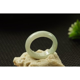 熱賣U633玉戒指❀ 19# 翡翠玉天然A貨水潤白底戒圈指環戒子【緬甸玉翠軒】玉首飾品 男女款式
