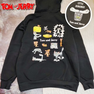 🐶olatoy🐱 日牌 湯姆貓與傑利鼠 TOM and JERRY 刺繡卡通長袖棉衣服大學T連帽帽T