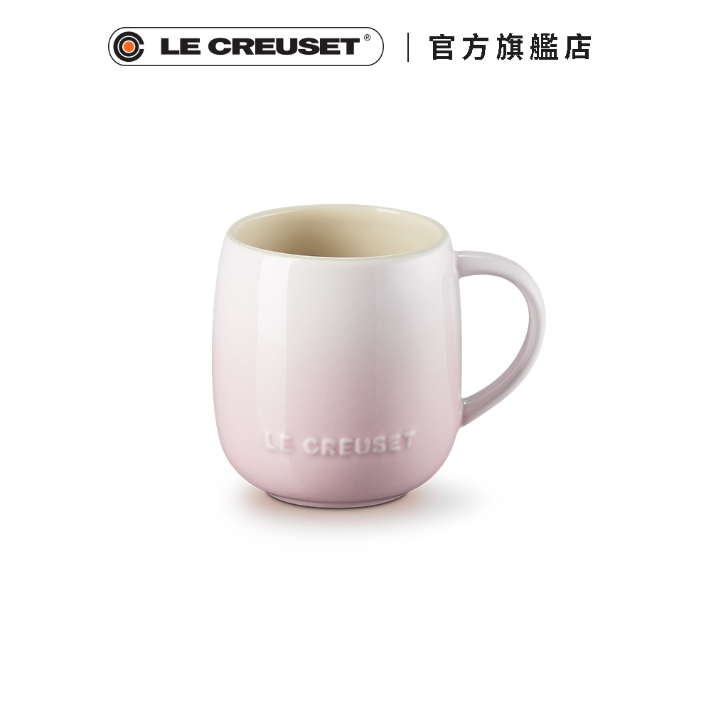 LE CREUSET 瓷器蛋蛋馬克杯380ml (貝殼粉)