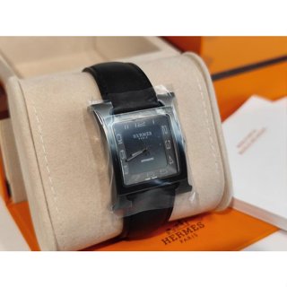 💥滿萬送千現折💥全新 愛馬仕 Heure H腕錶 34mm 機械 自動錶 男錶 黑色 鈦金屬