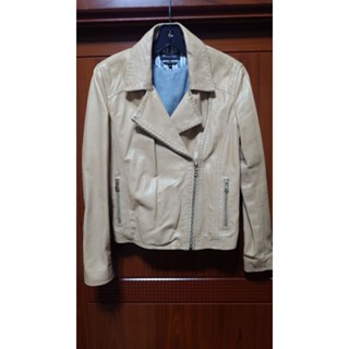 真皮外套massimo dutti 杏黃色小羊皮M號_降溫特價二件九折