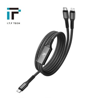 I.T.F▸二合一急速快充線 ITF001（Type-C＋Lightning）一年保固
