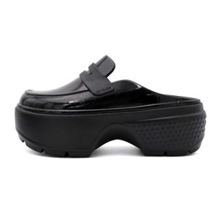 Crocs 卡駱馳 黑 雪屋 亮面 樂福鞋 克駱格懶人 涼拖鞋 女款 B5766【新竹皇家210659-001】