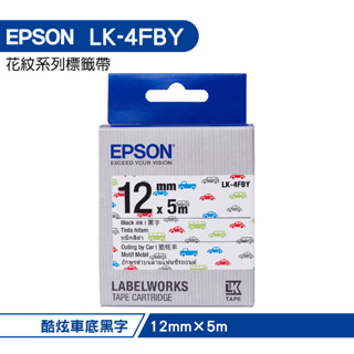 EPSON LK-4FBY C53S654466 Pattern 酷炫車標籤帶 12mm
