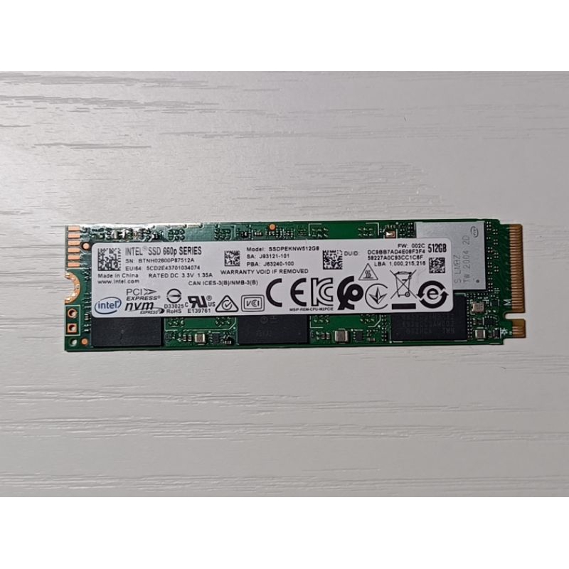 Nvme Intel Intel 660p Series 1tb 660p Series Ssd 660p P660 Intel