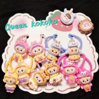🎀Queen KoKoKo🎈兒童小綁5入 Labubu拉布布 庫洛米 美樂蒂聖誕系列蠟筆小新可愛兒童髮飾