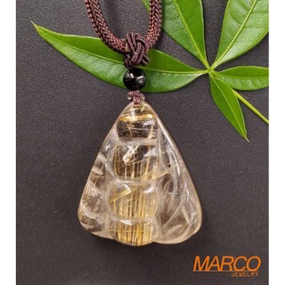 【MARCO寶石】鈦晶墜子130 吊墜 墜飾 飾品 項鍊 天然水晶 鈦晶 開運招財 四季平安 能量寶石 特價