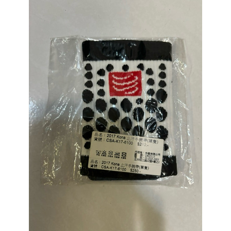 【全新🐶COMPRESSPORT🐶止汗手腕帶】KONA 黑點 白底 運動 跑步 配備 用品 吸濕 速乾 護腕 生日交換