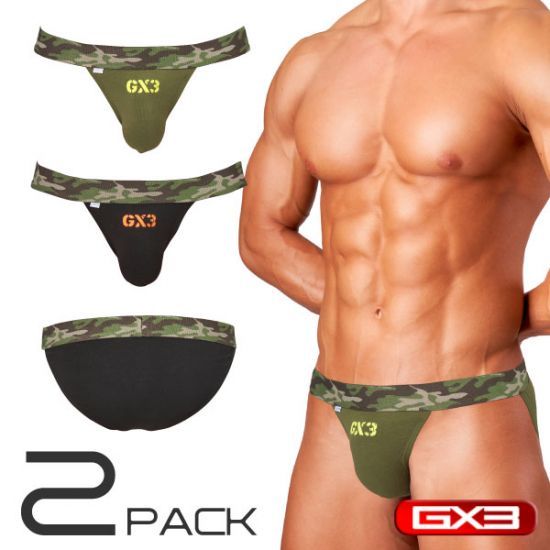 日本 GX3 極限挑戰 狂野陽剛感 微型比基尼 男內褲 兩件組 k2173