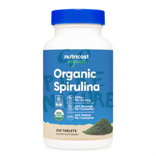 美國 nutricost 藍藻 螺旋藻 Spirulina 500毫克240錠240份 代購勞務服務 素食 柏格 陳博士