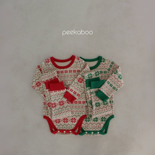 peekaboo (厚)聖誕快樂寶寶套裝【現貨+預購】嬰兒套裝 寶寶包屁衣 寶寶衣服 嬰兒衣服 小孩衣服 韓國童裝