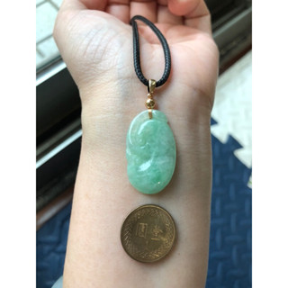 緬甸玉天然A貨翡翠玉墜 糯冰種 陽綠 如意 萬事如意