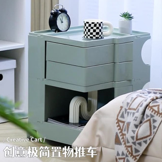 收納櫃 零食櫃 書櫃 旋轉收納櫃 小推車置物架 零食收納櫃 化妝品收納架子 旋轉多層儲物櫃 網紅收納櫃
