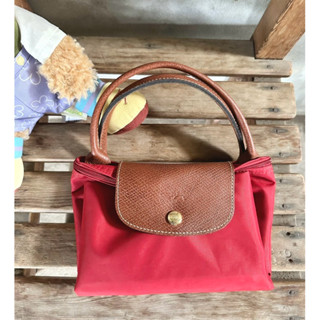 【二手】 Longchamp Le Pliage經典款水餃包(紅）