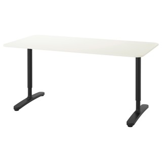 絕版品/北歐LOFT風格IKEA宜家BEKANT書桌工作桌辦公桌/白色/80x160/高度可調/二手八成新/特$3890