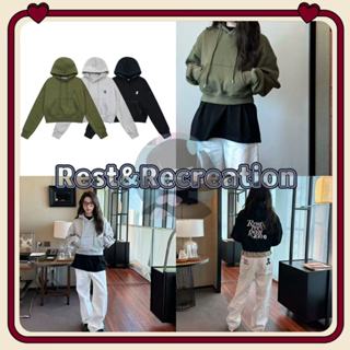 【買一送一】Rest&Recreation正韓 韓版印花帽T 字母帽T 含刷毛重磅帽T 短款帽T 女款長袖外套 連帽上衣