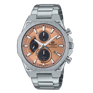 CASIO 卡西歐(EFS-S570D-5A) EDIFICE 太陽能 輕薄 運動三眼計時錶-暖銅