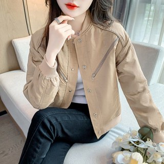 胖胖美依 秋冬上衣 大碼上衣 中大尺碼學院風S-2XL修身顯瘦百搭夾克上衣提花棒球服短外套T888-7336.