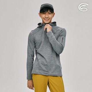 ADISI 男連帽透氣快乾保暖中層衣(手臂口袋) AL2221065 (S-2XL) 煙灰色｜磨毛 刷毛 彈性 排汗速乾