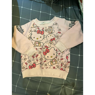 （二手）兒童衣服，Hello Kitty, 淺粉色， 3XL ,冬天衣服