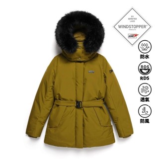 【國家地理服飾】女裝 ATLAS WINDSTOPPER (防水禦寒) 羽絨外套 - 橄欖綠色