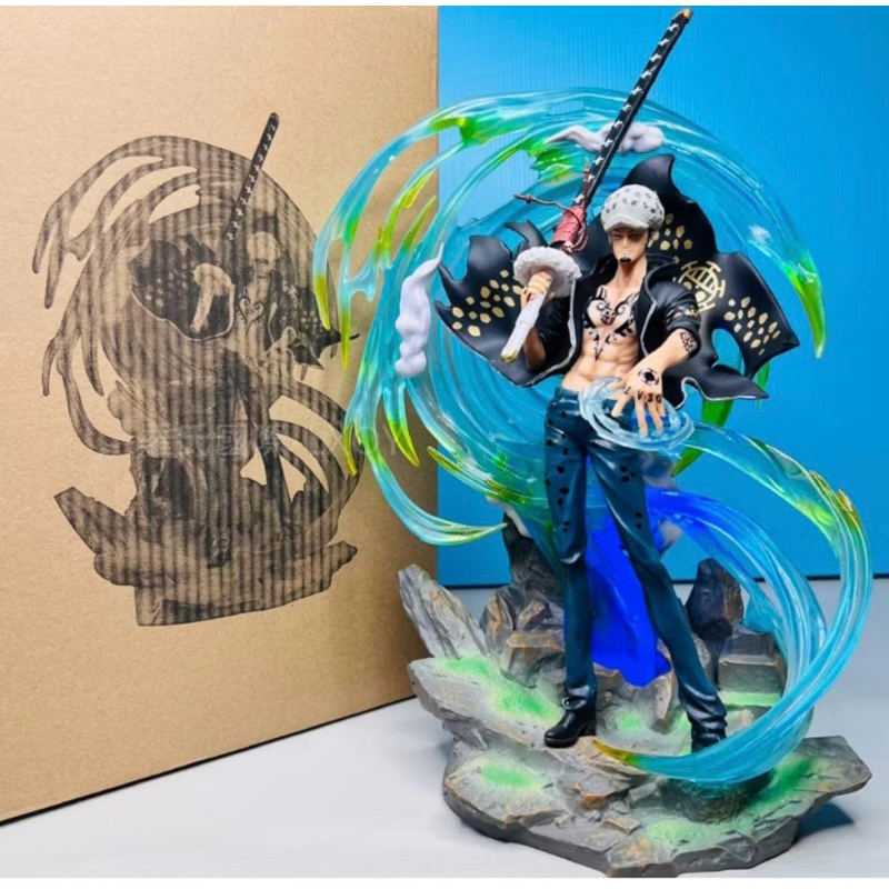 全新 有拆檢 海賊王 航海王 陸版 仿GK 幻影羅 夢幻羅 特拉法爾加 羅 場景 帥氣 特效 大盒 巨無霸 公仔