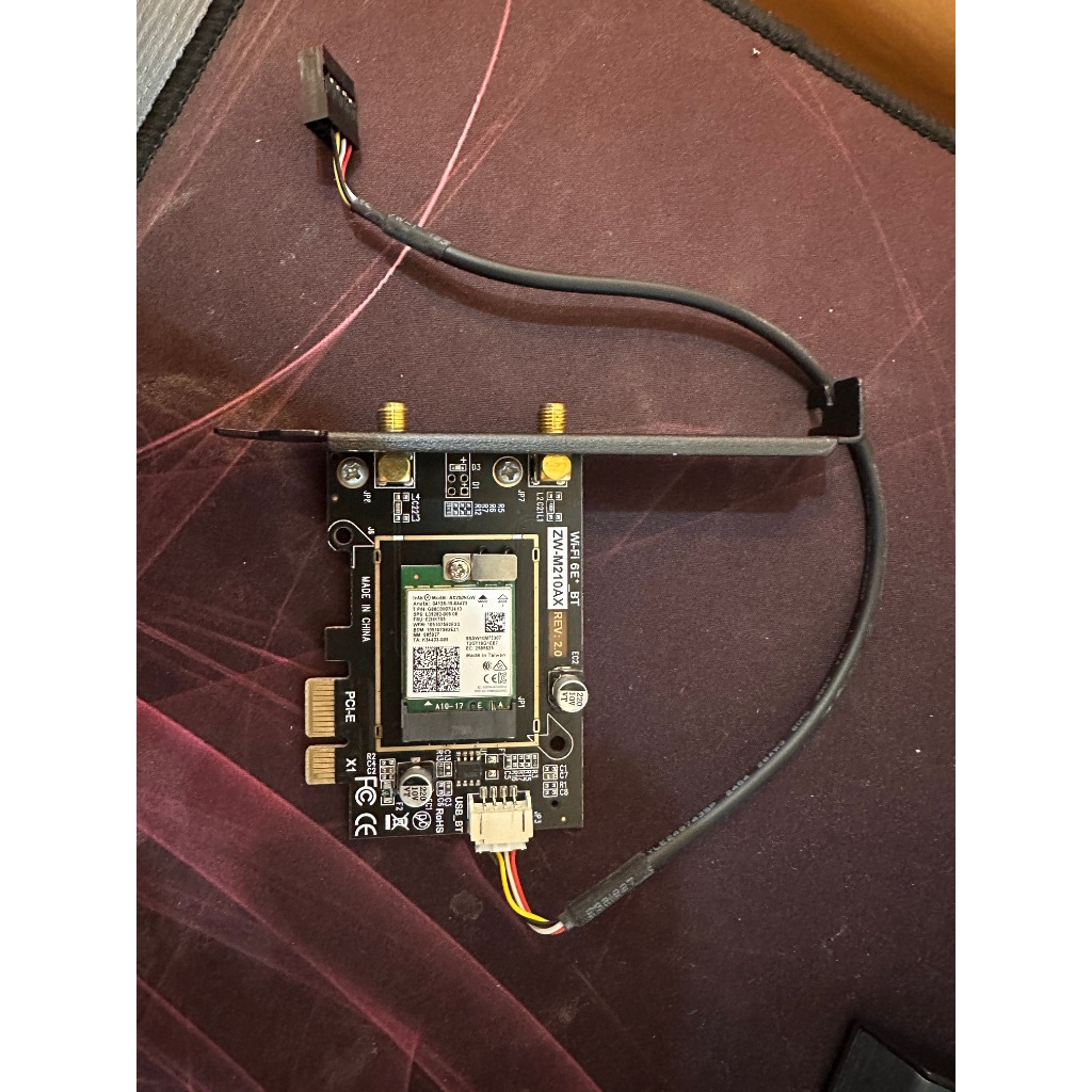 [二手][台灣製] Intel Wi-Fi AX200 桌上型無線網卡 WiFi 6 2.4Gbps 藍芽5.2