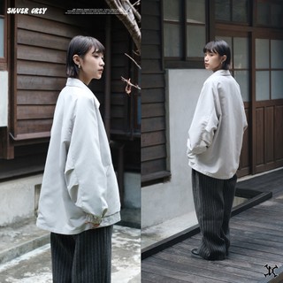 【DTT】🌪️ “Casual Coach Jacket” - 寬版防潑水教練外套 銀灰 自製款 [CJ-72]