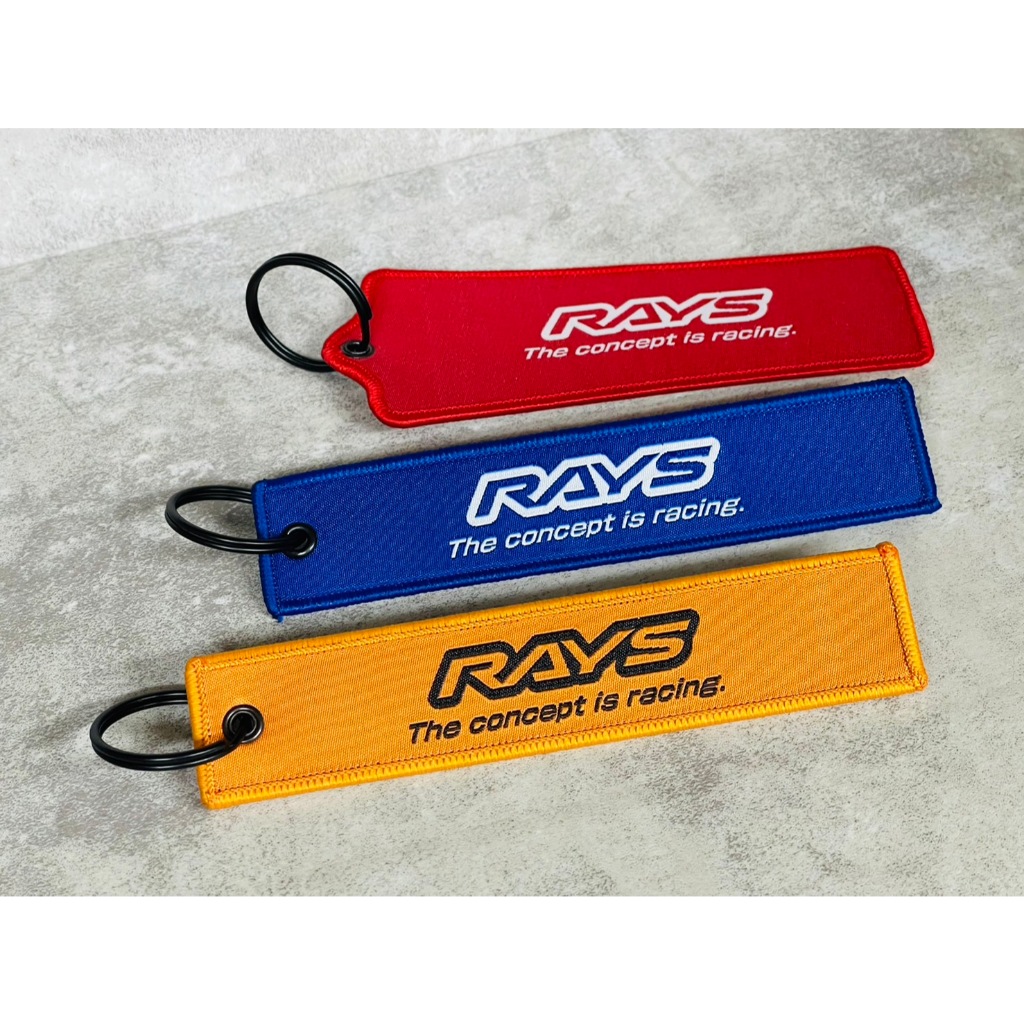 日本原裝RAYS Tag 24S經典系列 刺繡 鑰匙圈 鑰匙帶 鑰匙釦 JDM鑰匙圈 - 激安333