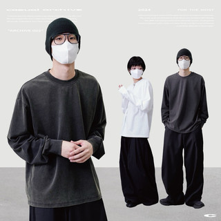 「開久Casual」開久製造 Archive 002 重磅水洗 Boxy 長袖 寬短 打底 薄長袖 長踢 棉t 素t