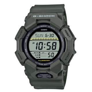 【CASIO 卡西歐】 G-SHOCK 十年電力 軍士綠 數位顯示 GD-010-3 51.9mm