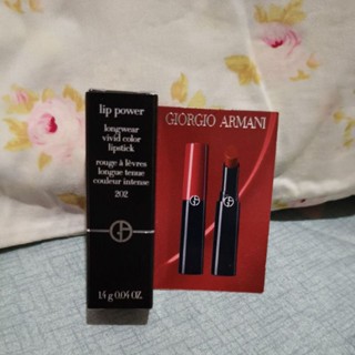 全新~Giorgio Armani 奢華絲緞訂製唇膏 202 口紅 小樣 1.4g 小資