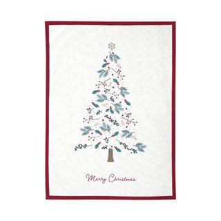 【丹麥GreenGate】Lucie xmas white 印花茶巾《WUZ屋子-臺北》茶巾 聖誕節 聖誕 桌巾