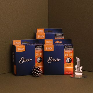 【森韻木吉他工作室】ELIXIR NANOWEB 電吉他弦 0942 防鏽弦 薄膜 延長壽命 三包裝