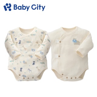 【baby city 娃娃城】羊毛長袖初生連身衣（河馬好朋友／小河馬）