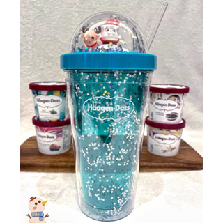 全新現貨🔥 Haagen-Dazs哈根達斯 2024聖誕派對隨行杯🥤420ml (內附吸管) 聖誕老公公 麋鹿