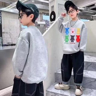 JUSTIN 臺灣現貨 男童長袖T恤潮款2024春秋季新款兒童裝炸街秋裝上衣初中生衛衣潮