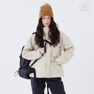 ADISI 女單件式防水防風透氣保暖外套(可拆帽) AJ2421052 灰卡 (S-2XL)｜刷毛 防潑水 防水外套