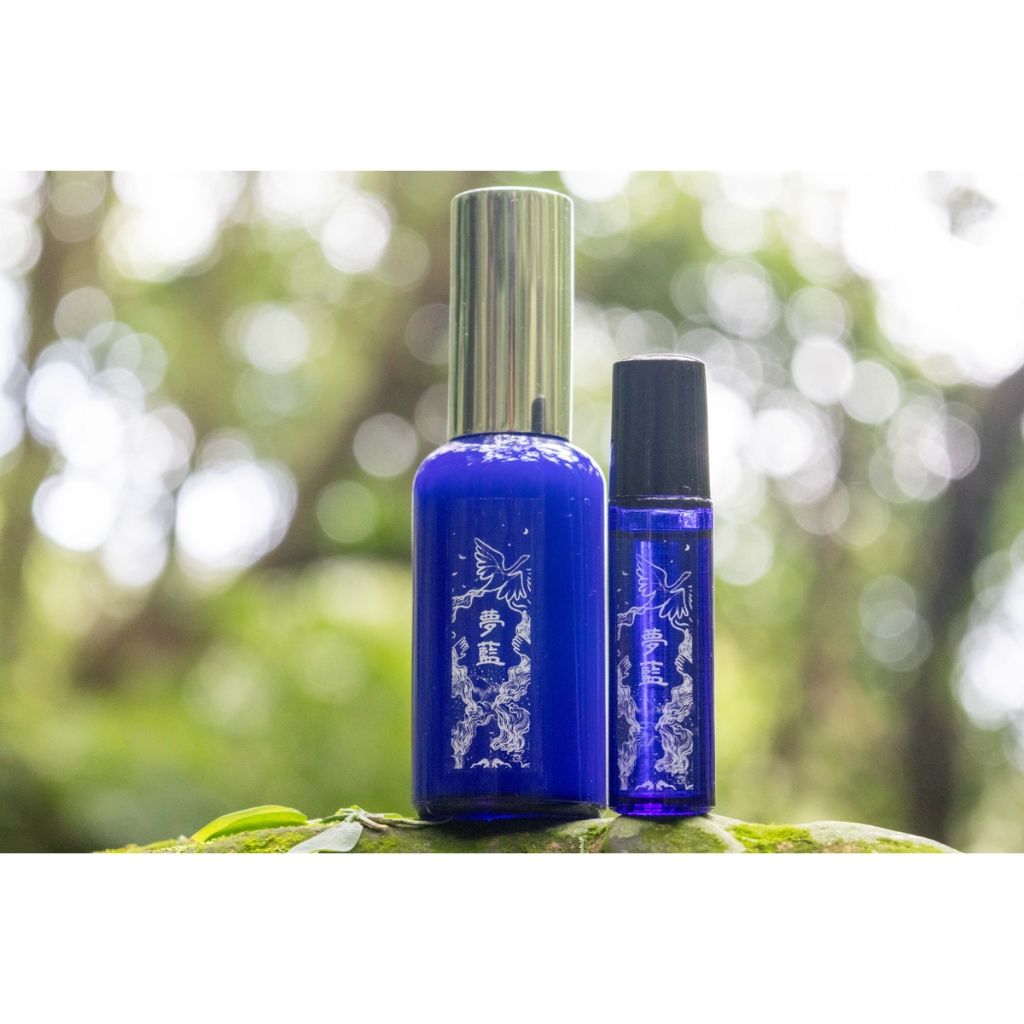 夢藍・豐盛配方 純天然複方精油－精油滾珠瓶10ml 、精油噴霧50ml、藍艾菊、藍蓮花、印度乳香、岩蘭草