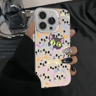 iphone 16 15 14 13 12 Pro Max XR i7 i8 Plus多彩小貓 可愛貓咪卡通防摔手機殼