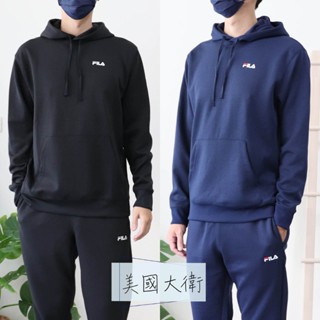 《美國大衛》Fila 帽T 衣服 長袖 長T 無刷毛 連帽上衣 運動 健身【1561480】