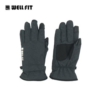 Well Fit 輕量防水觸控保暖手套【格紋深灰】M-XL