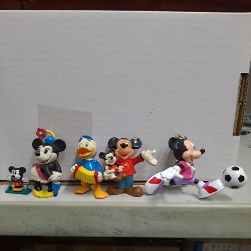 Disney 唐老鴨 米老鼠 共五支 唐老鴨和米妮是 BULLYLAND 德國的